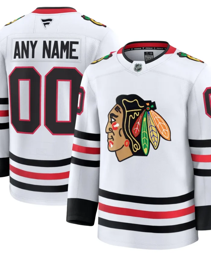 Chicago Blackhawks Fanatics Away Premium Custom Jersey - White