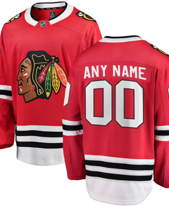 Chicago Blackhawks Fanatics Home Breakaway Custom Jersey - Red