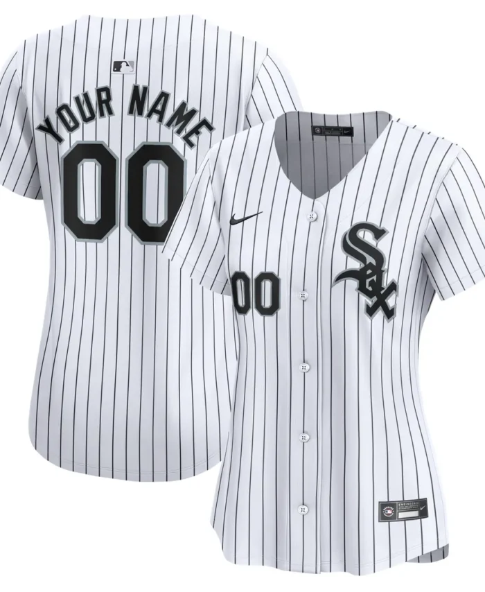 Chicago White Sox Women Home Limited Custom Jersey - White