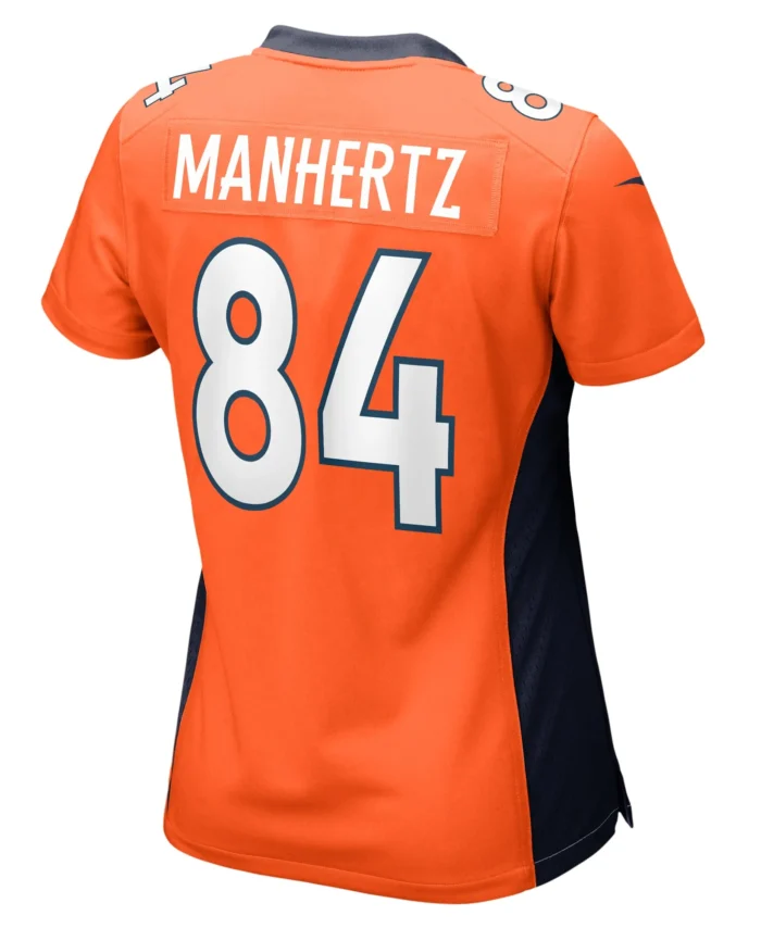Chris Manhertz Denver Broncos Women's Game Player Jersey - Orange