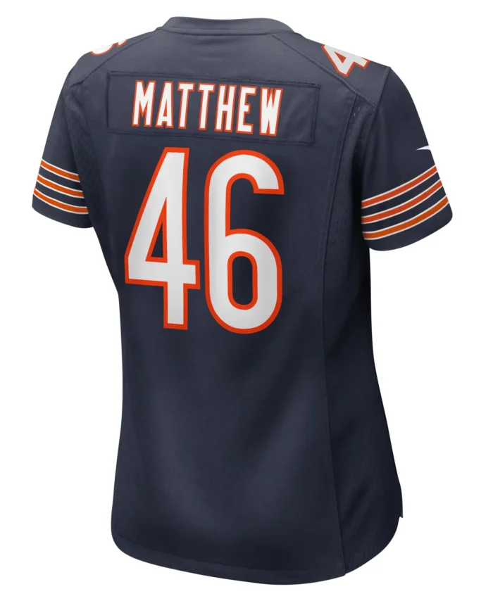 Christian Matthew Chicago Bears Women's  Game Jersey -  Navy