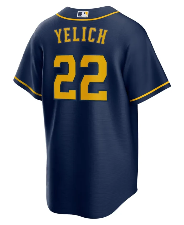 Christian Yelich Milwaukee Brewers Alternate Replica Player Jersey - Navy