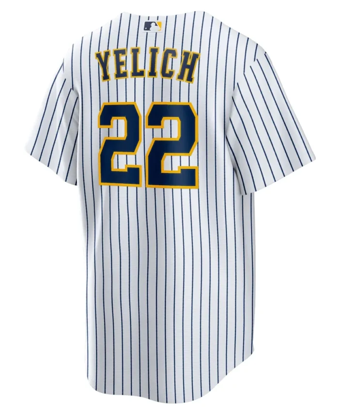 Christian Yelich Milwaukee Brewers Alternate Replica Player Jersey - White