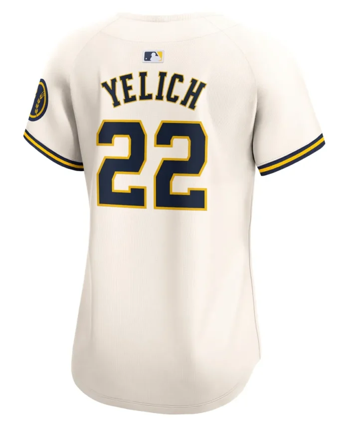Christian Yelich Milwaukee Brewers Women Home Limited Player Jersey - Cream