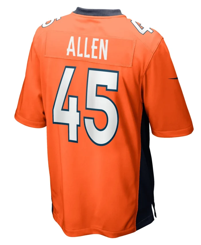 Christopher Allen Denver Broncos Game Player Jersey - Orange