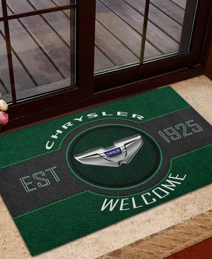 Family Car Doormat, Automotive Logo Style Floor Mat CAR169 - Green