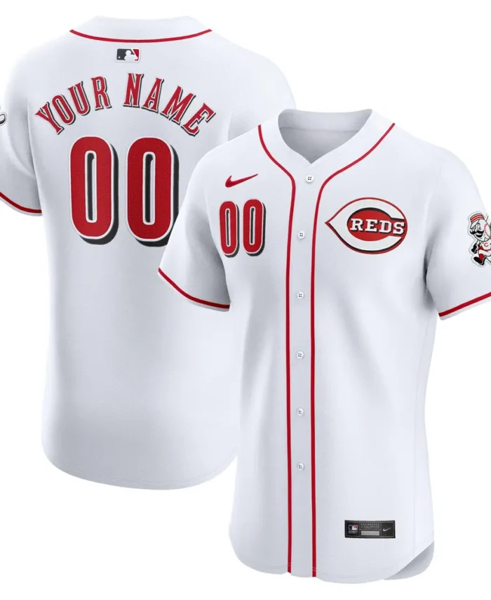 Cincinnati Reds Home Elite Custom Jersey - White