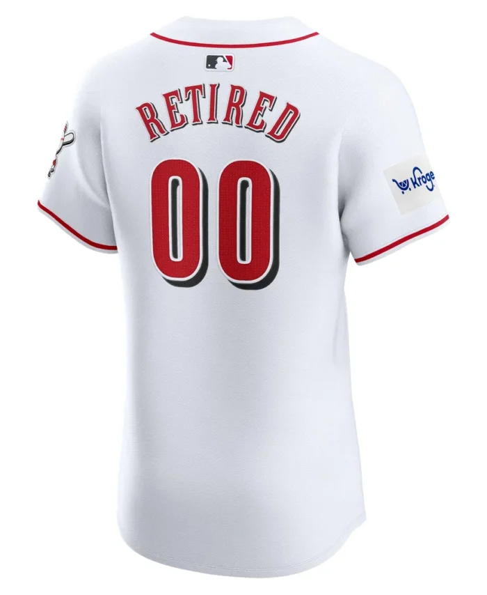 Cincinnati Reds Home Elite Pick-A-Player Retired Roster Patch Jersey - White
