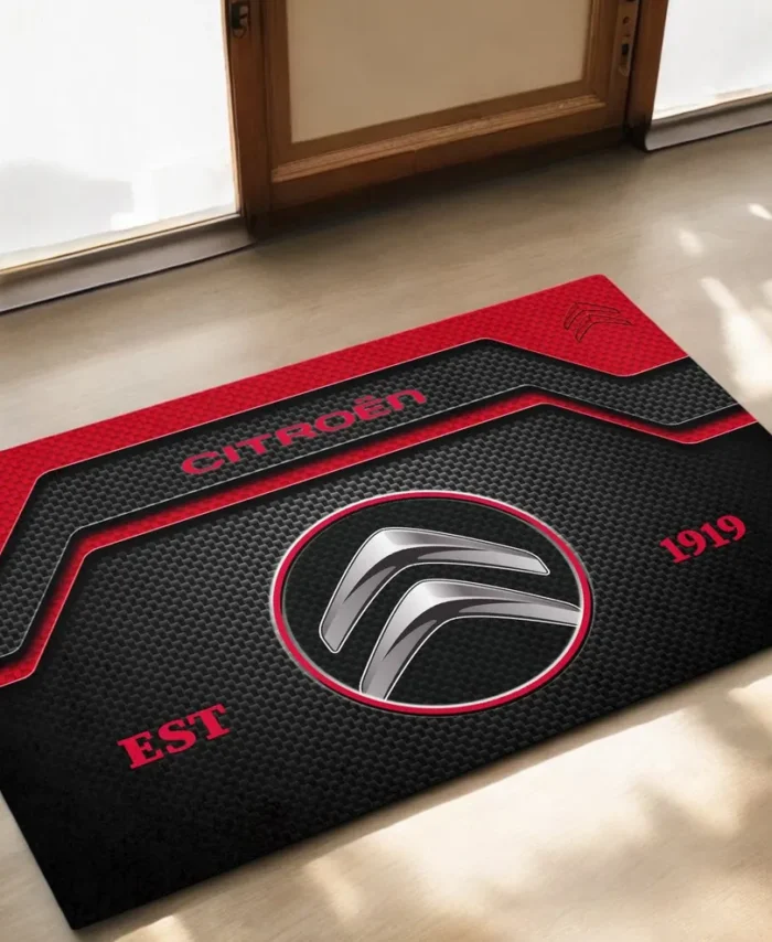 Family Car Doormat, Durable Auto-Inspired Rug for Garage or Home Entry CAR162