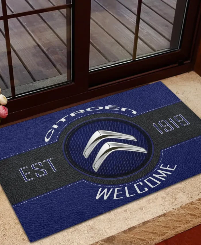 City Car Doormat, Automotive Logo Style Floor Mat CAR169 - Blue