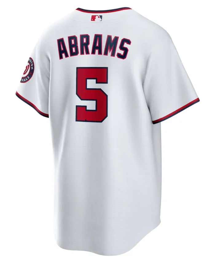 C.J. Abrams Washington Nationals Home Replica Jersey  - White
