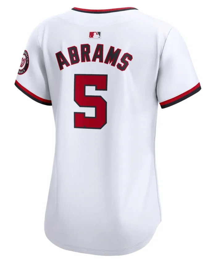 CJ Abrams Washington Nationals Women Home Limited Player Jersey- White