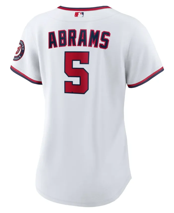 CJ Abrams Washington Nationals Women Home Replica Player Jersey - White