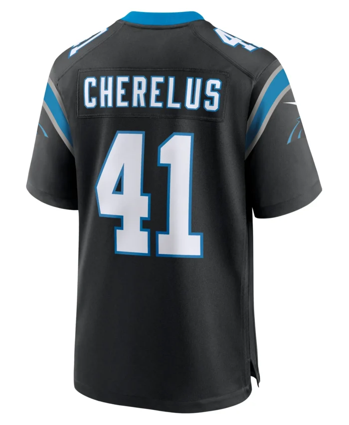 Claudin Cherelus Carolina Panthers Team Game Jersey -  Black