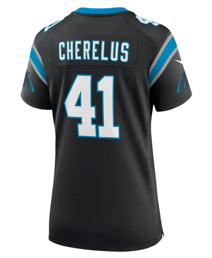 Claudin Cherelus Carolina Panthers Women's Team Game Jersey -  Black