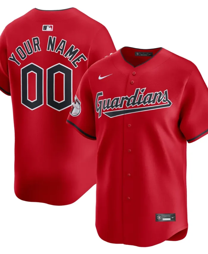 Cleveland Guardians  Alternate Limited Custom Jersey- Red