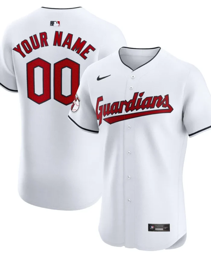 Cleveland Guardians Home Elite Custom Jersey - White