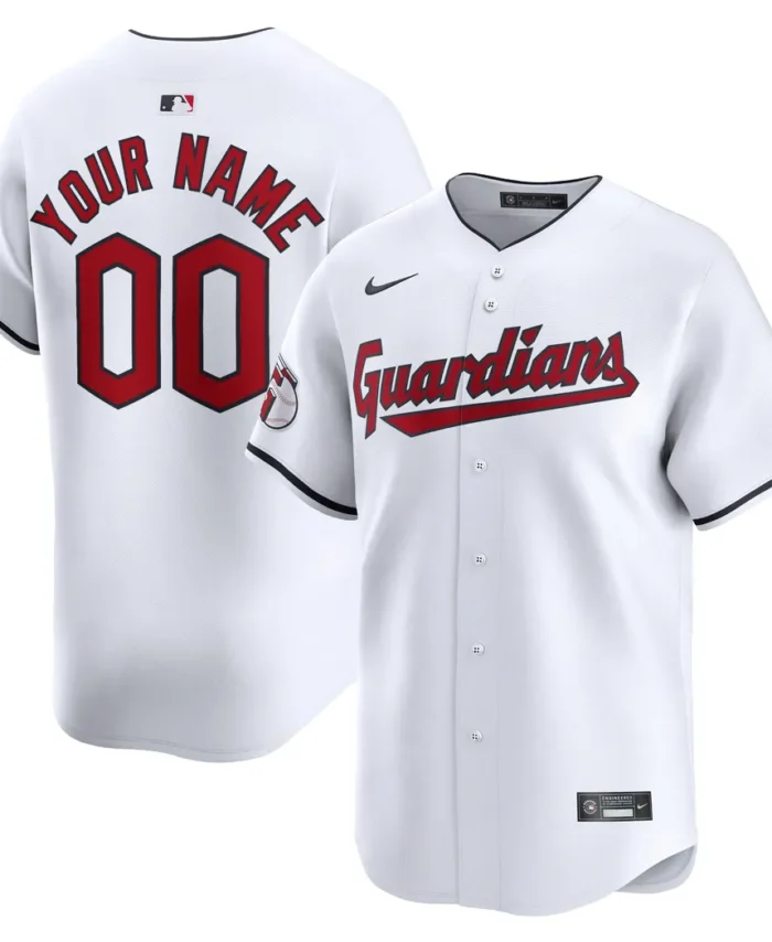 Cleveland Guardians Home Limited Custom Jersey - White