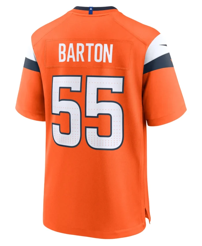 Cody Barton Denver Broncos Game Jersey -  Orange
