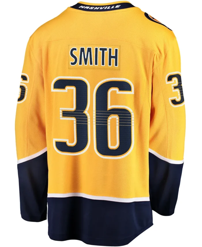 Cole Smith Nashville Predators Fanatics  Premier Breakaway Player Jersey - Gold