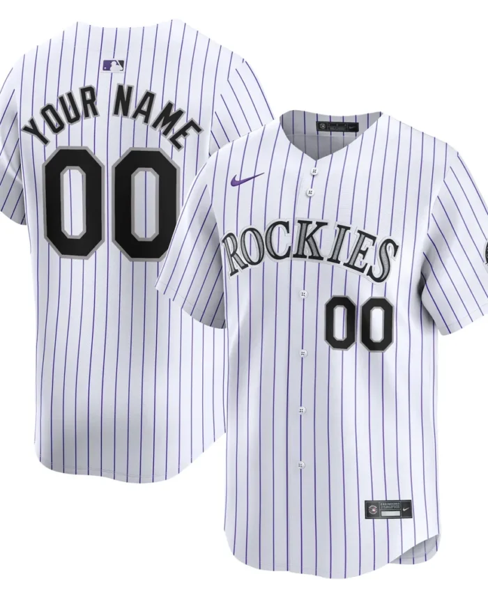 Colorado Rockies Home Limited Custom Jersey - White