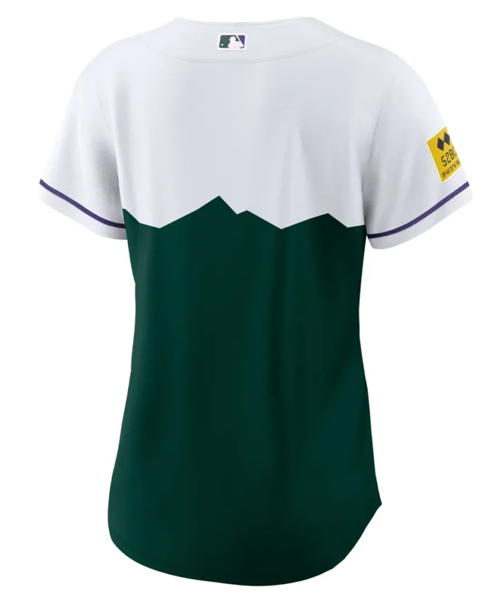 Colorado Rockies Women City Connect Replica Team Jersey - White/Forest Green