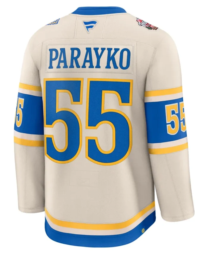 Colton Parayko St. Louis Blues Fanatics 2025 NHL Winter Classic Premium Player Jersey - Cream