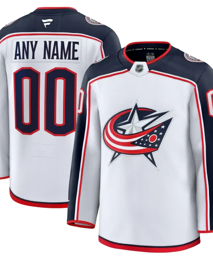 Columbus Blue Jackets Fanatics Away Premium Custom Jersey - White