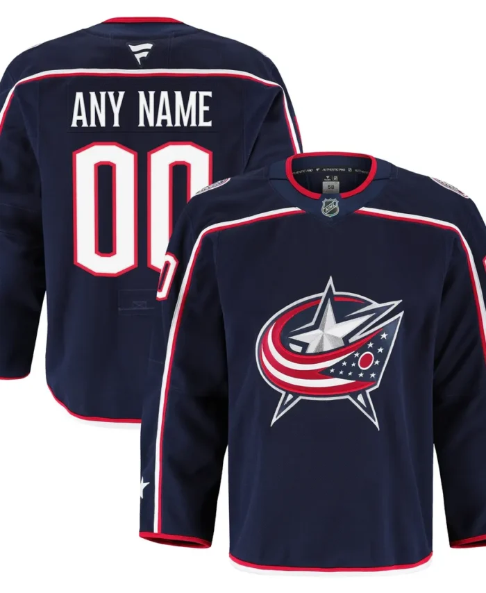 Columbus Blue Jackets Fanatics Home Authentic Pro Custom Jersey - Navy