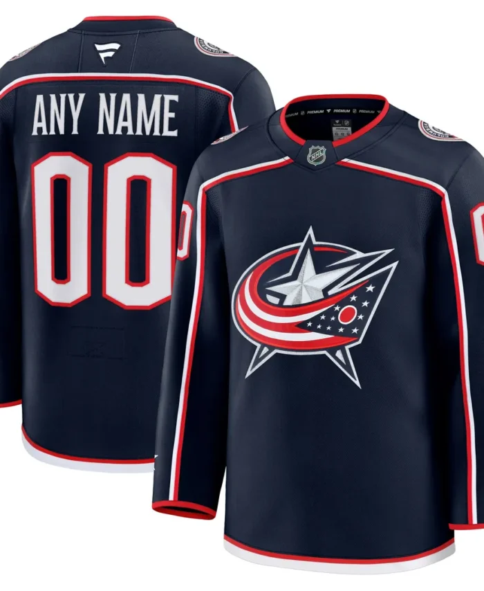 Columbus Blue Jackets Fanatics Home Premium Custom Jersey - Navy