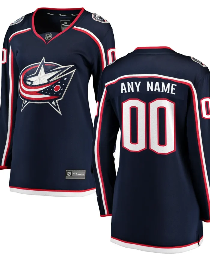 Columbus Blue Jackets Fanatics Women Home Breakaway Custom Jersey - Navy