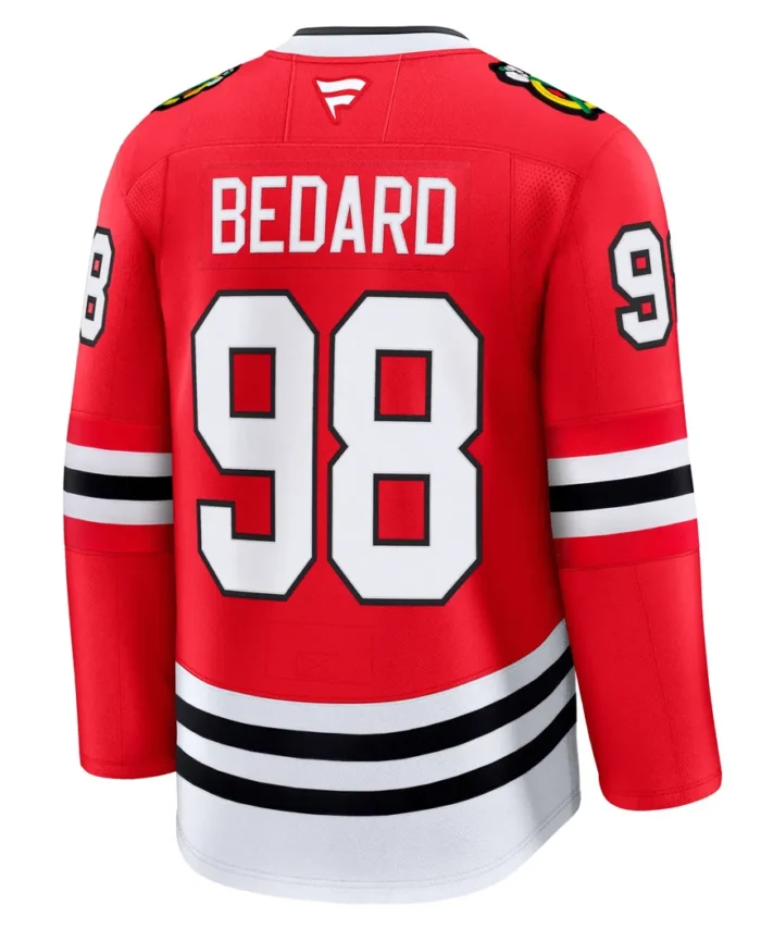 Connor Bedard Chicago Blackhawks Fanatics Home Premium Jersey - Red