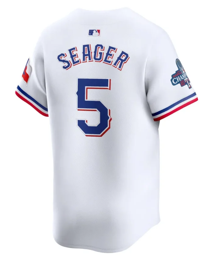 Corey Seager Texas Rangers Home 2023 World Series Champions Limited Jersey - White
