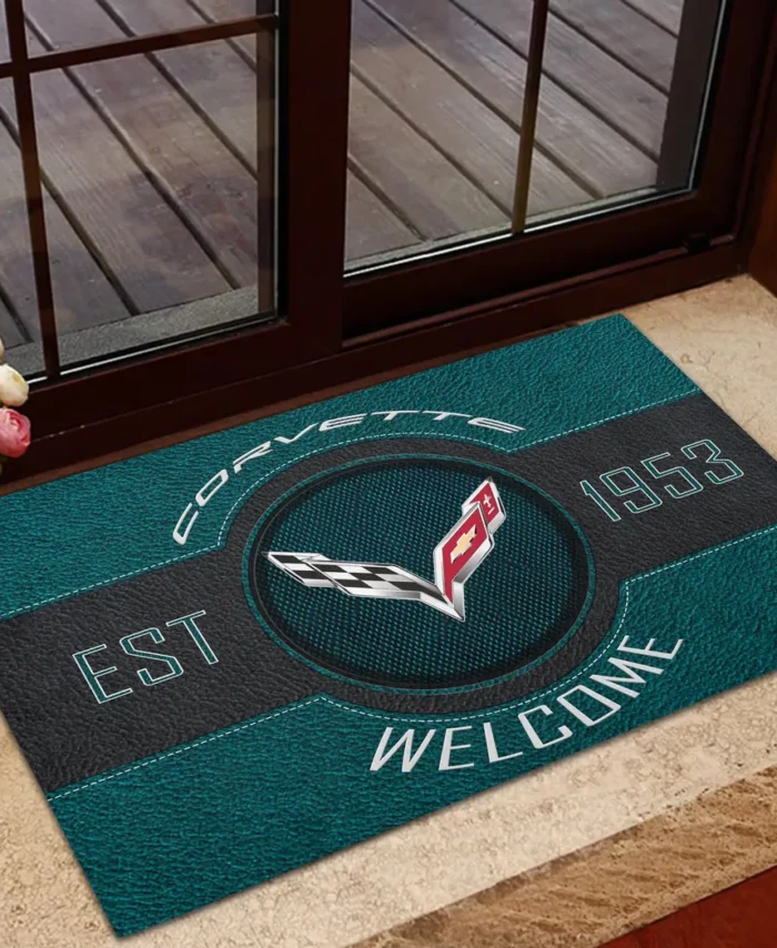 Retro Power Ride Doormat, All Over Print Doormat For Car Fans CAR169 - Cyan