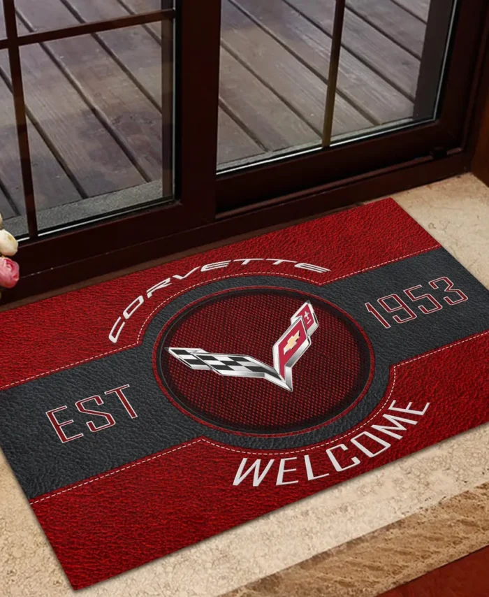 Retro Speed Legend Doormat, All Over Print Doormat For Car Fans CAR169 - Red