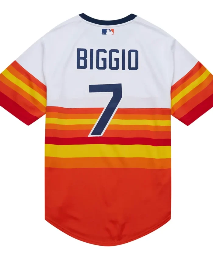 Craig Biggio Houston Astros Mitchell Ness 2004 Cooperstown Collection Authentic Throwback Jersey - White