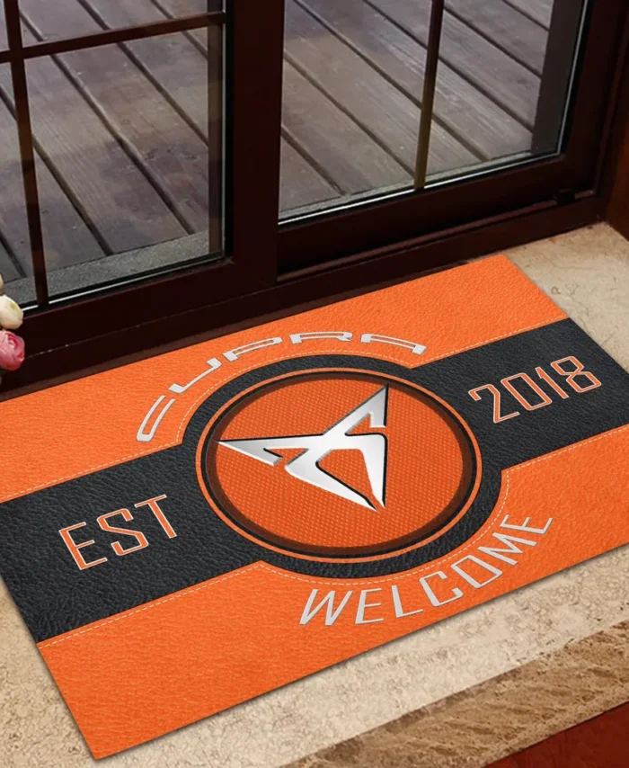 Sporty Urban Vehicle Doormat, All Over Print Doormat For Car Owners CAR169 - Orange