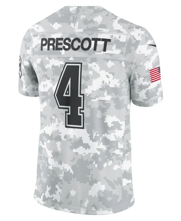 Dak Prescott Dallas Cowboys 2024 Salute to Service Limited Jersey - Arctic Camo