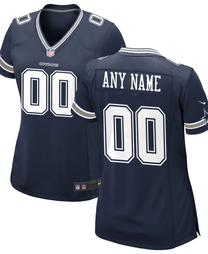 Dallas Cowboys Women's Custom Game Jersey - Navy