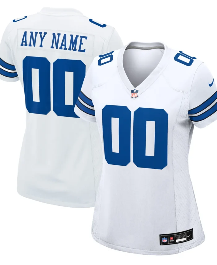 Dallas Cowboys Women's Custom Game Jersey - White