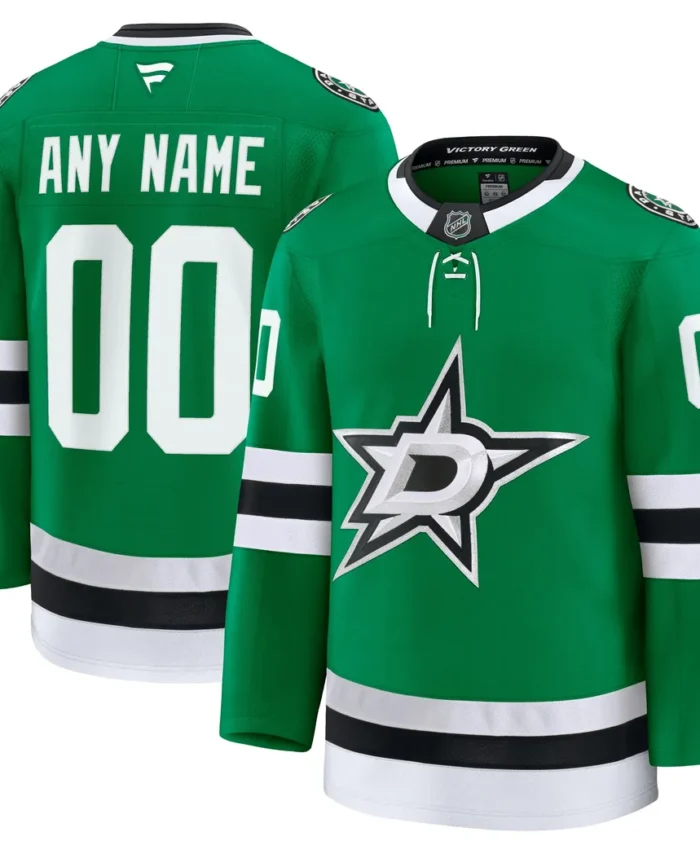 Dallas Stars Fanatics Home Premium Custom Jersey - Kelly Green