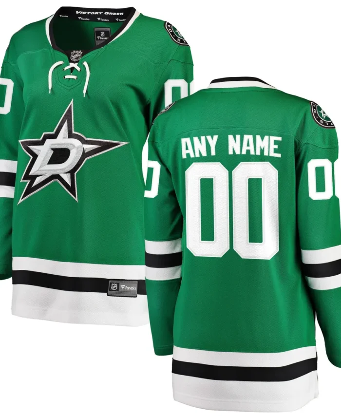Dallas Stars Fanatics Women Home Breakaway Custom Jersey - Green