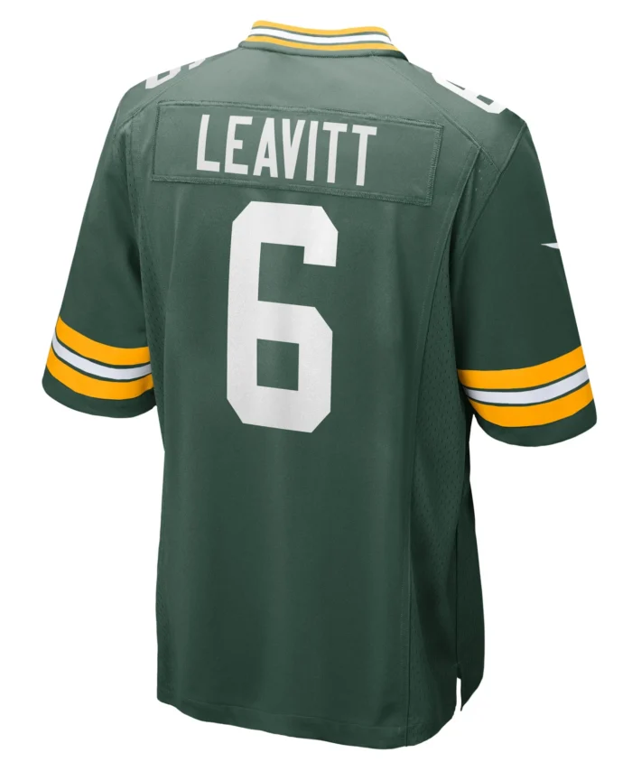 Dallin Leavitt Green Bay Packers Game Player Jersey - Green