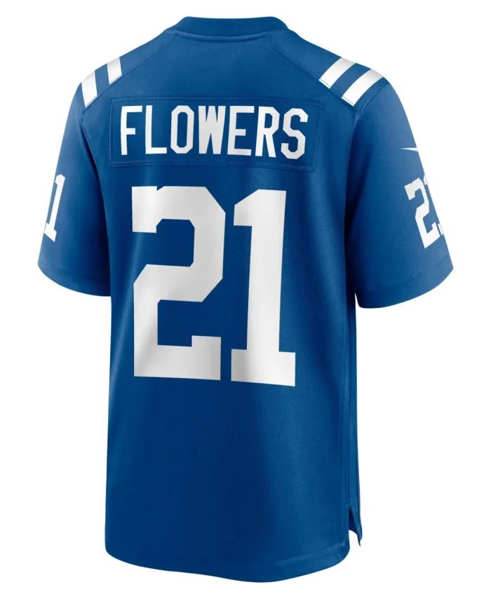 Dallis Flowers Indianapolis Colts Game Jersey -  Royal