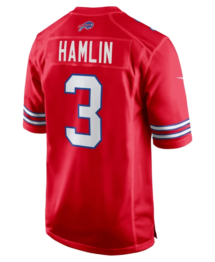 Damar Hamlin Buffalo Bills Alternate Game Jersey - Red