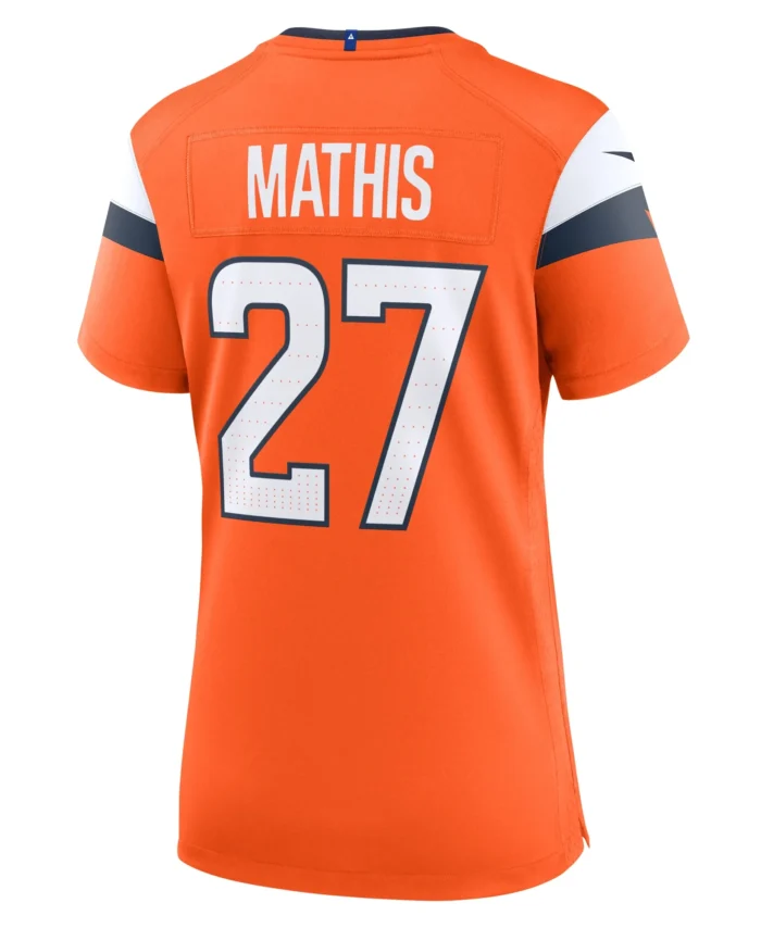 Damarri Mathis Denver Broncos Women's Team Game Jersey -  Orange