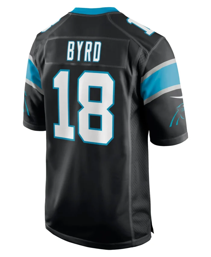 Damiere Byrd Carolina Panthers Game Player Jersey - Black