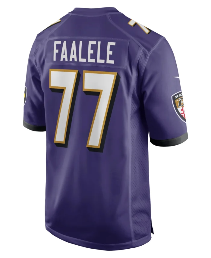 Daniel Faalele Baltimore Ravens Player Game Jersey - Purple
