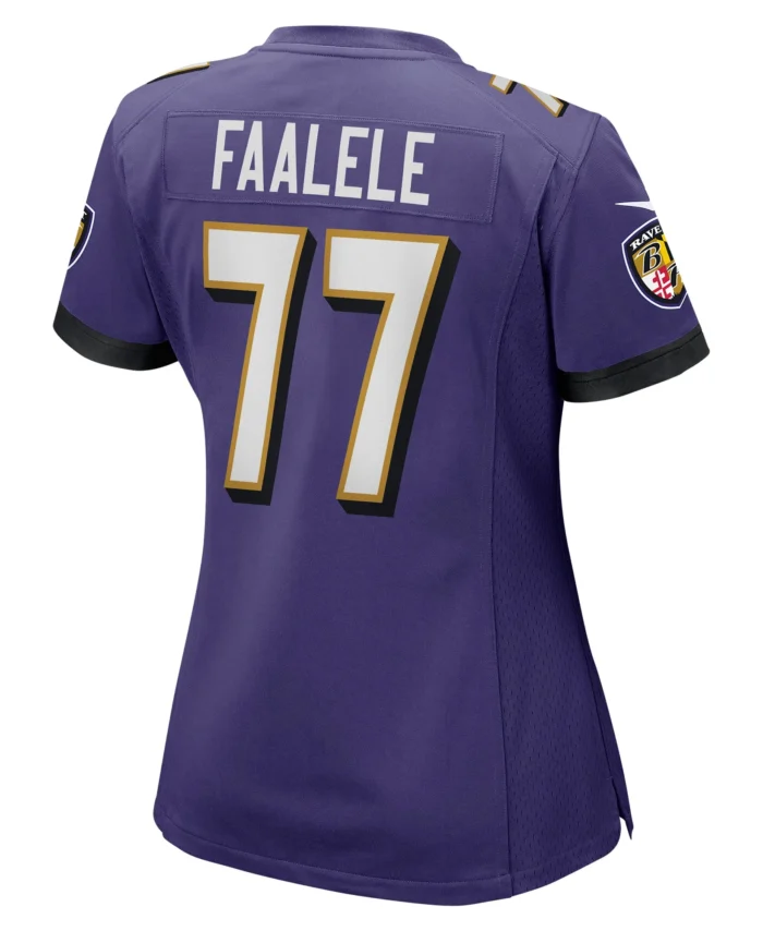 Daniel Faalele Baltimore Ravens Women's Player Game Jersey - Purple
