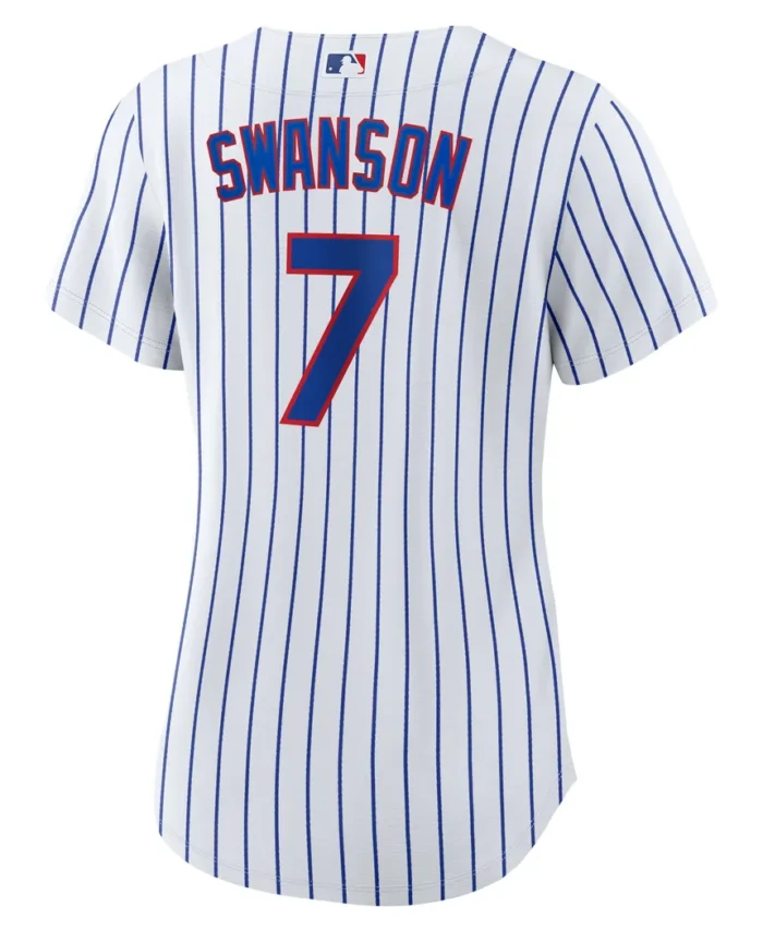 Dansby Swanson Chicago Cubs Women Home Replica Player Jersey - White/Royal